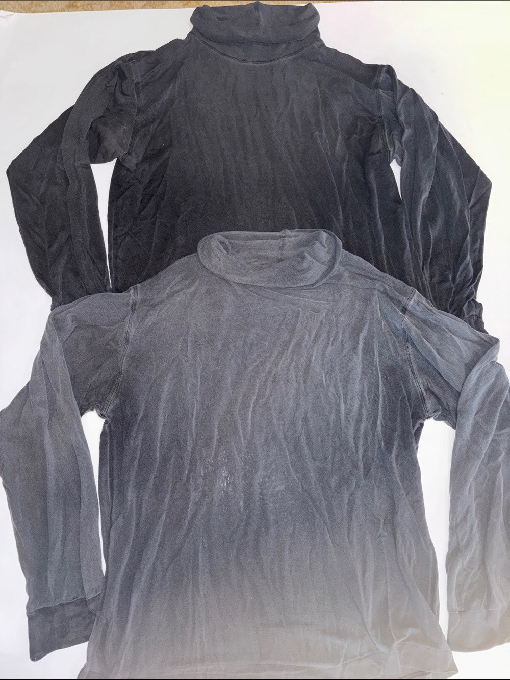 Winter Silks 2  Long Sleeve Turtleneck Shirt - Black and Grayl
